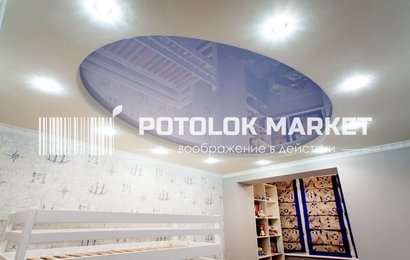  Двухуровневый натяжной потолок 