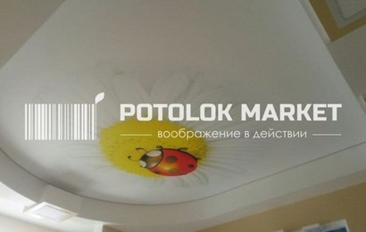  Натяжной потолок с фотопечатью в детскую